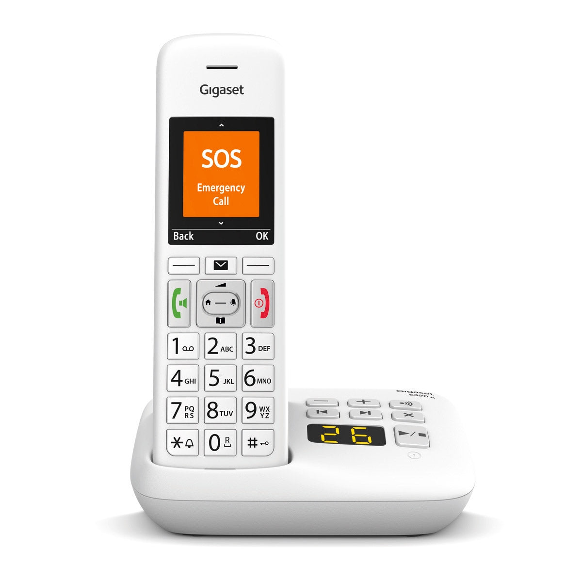 Gigaset Premium E390A Cordless Phone, Six Handsets with Big Buttons Landline Phones Gigaset