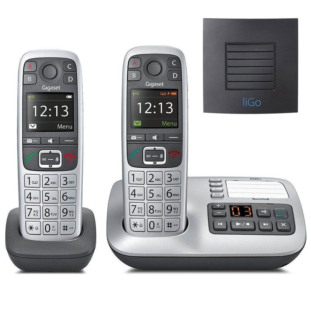 Gigaset E560A Twin Big Button Cordless Phone with Long Range liGo