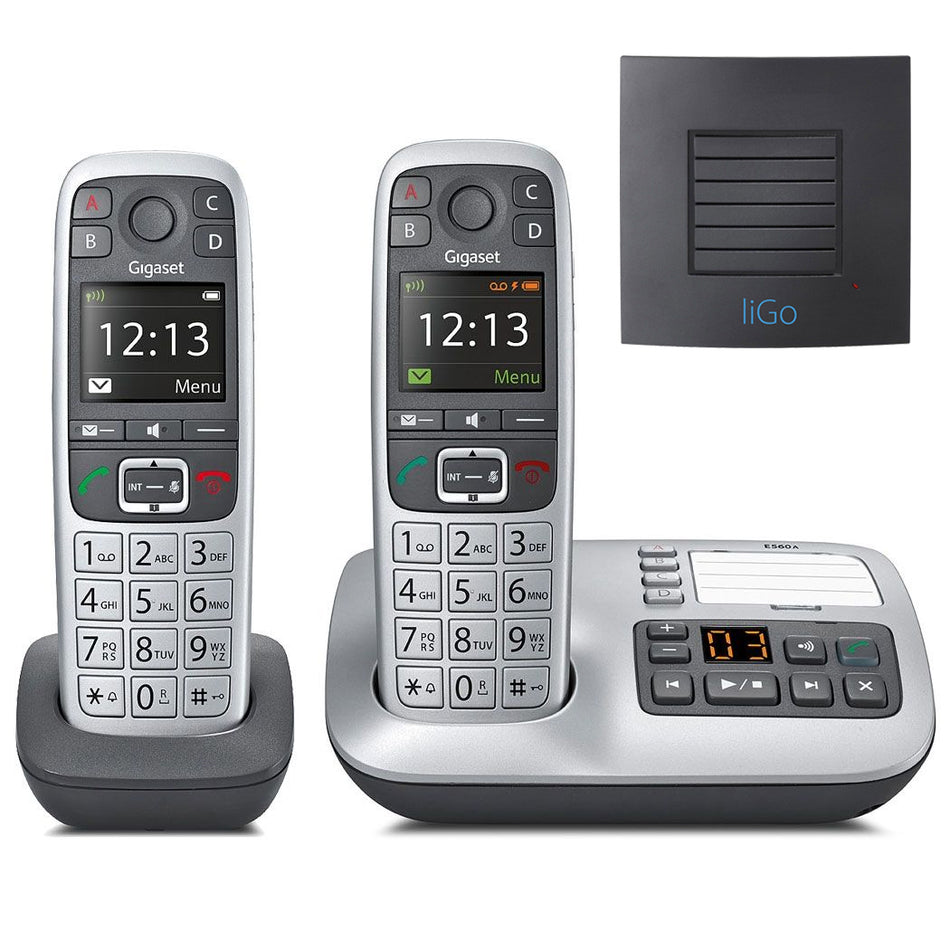 Gigaset E560A Twin Big Button Cordless Phone with Long Range Landline Phones Gigaset