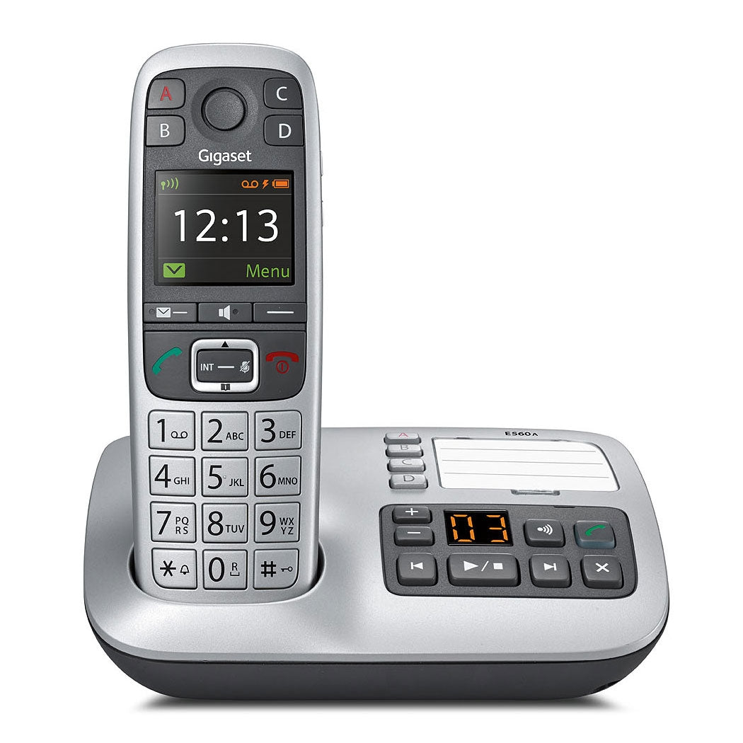 Gigaset E560A Cordless Phone, Single Handset with Big Buttons Landline Phones Gigaset