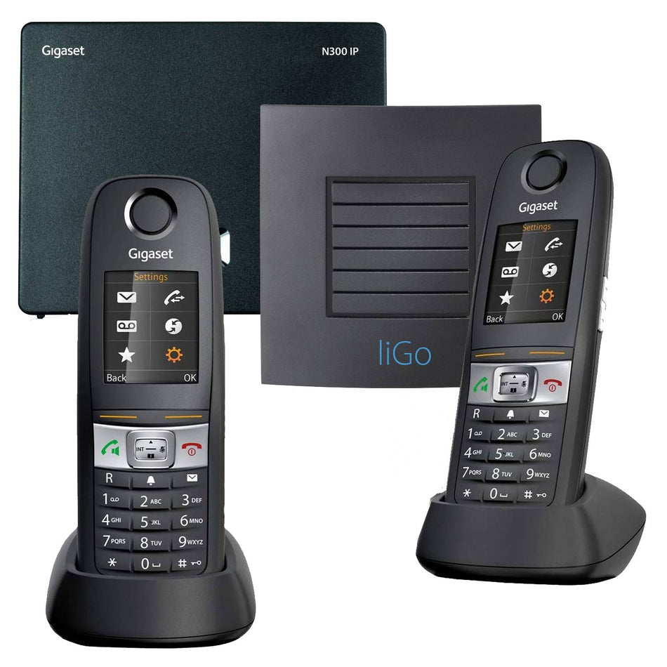 Siemens Gigaset E630 Robust Long Range VoIP Phone, Twin Handset Landline Phones Gigaset