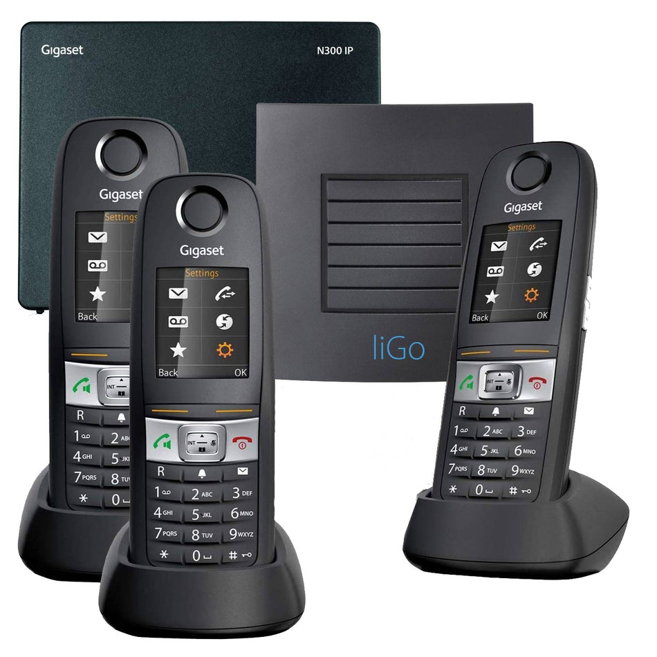 Siemens Gigaset E630 Robust Long Range VoIP Phone, Trio Handset Landline Phones Gigaset