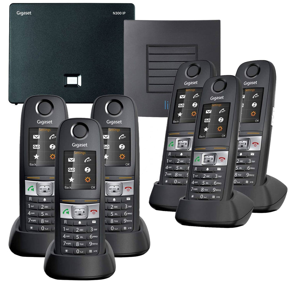 Siemens Gigaset E630 Robust Long Range VoIP Phone, Six Handsets Landline Phones Gigaset