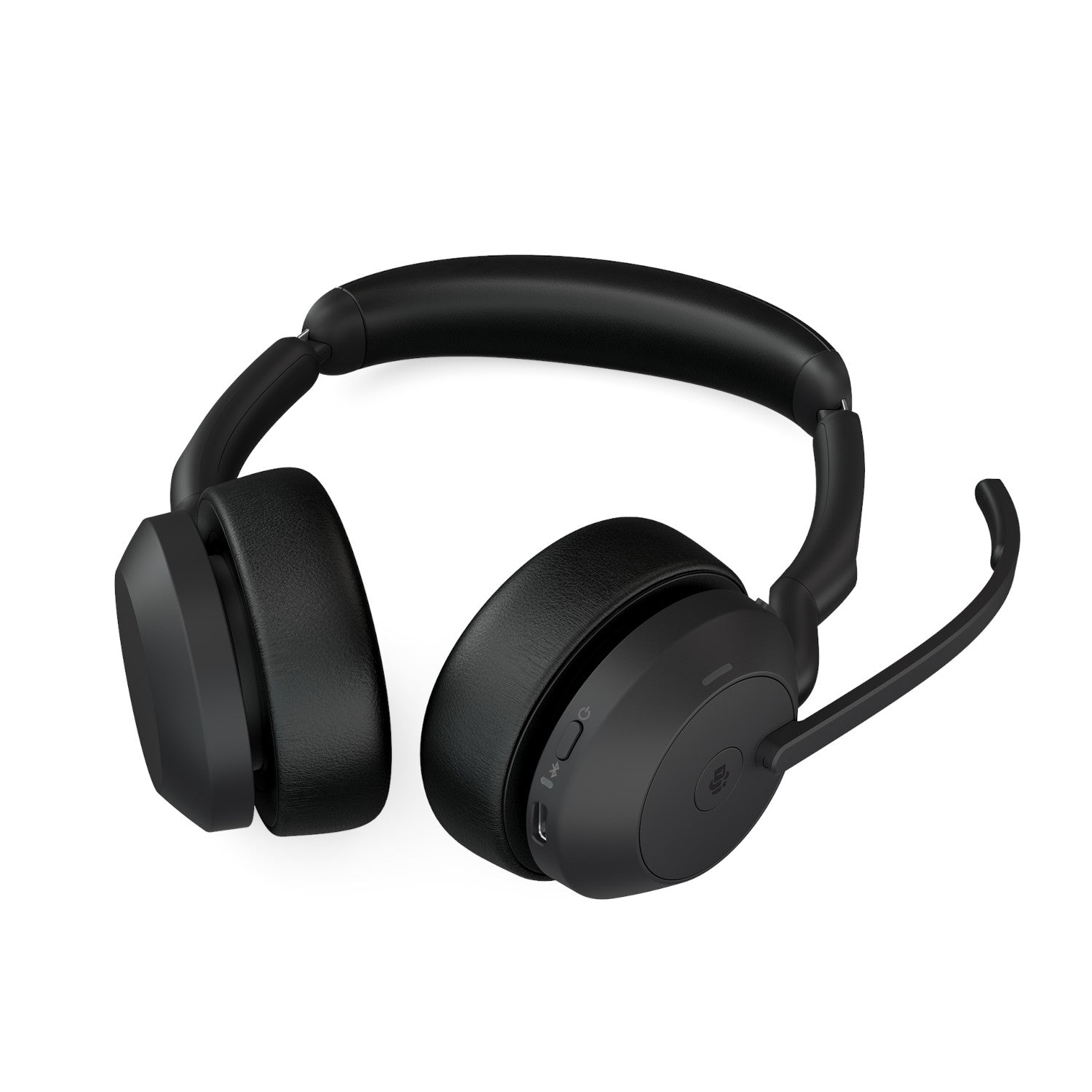 Jabra Evolve2 55 USB-A MS Stereo Wireless headset in Black with Jabra Link 380 Wireless Headsets Jabra