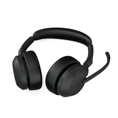 Jabra Evolve2 55 USB-A MS Stereo Wireless headset in Black with Jabra Link 380 Wireless Headsets Jabra