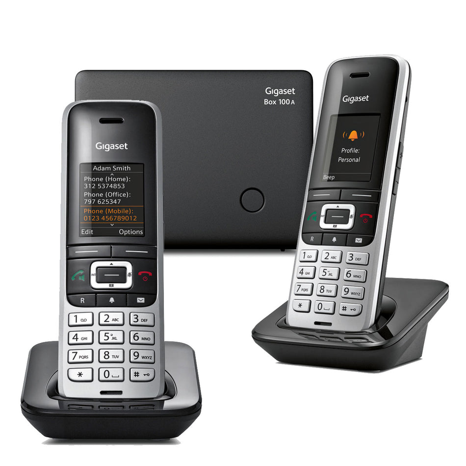 Gigaset Premium 100A Cordless Phone, Twin Handset Landline Phones Gigaset