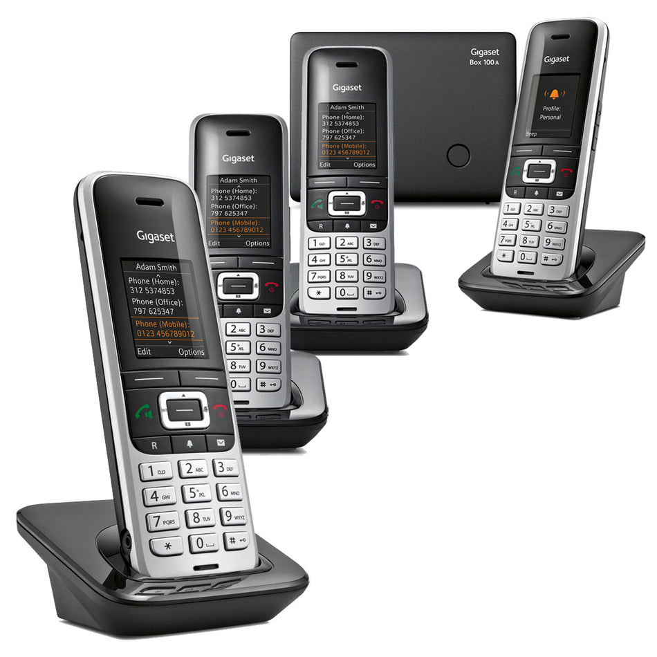 Gigaset Premium 100A Cordless Phone, Quad Handset Landline Phones Gigaset