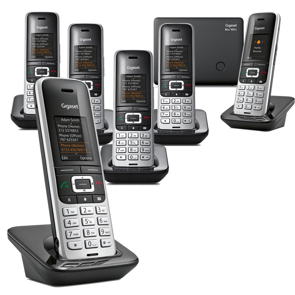 Gigaset Premium 100A Cordless Phone, Six Handsets Landline Phones Gigaset