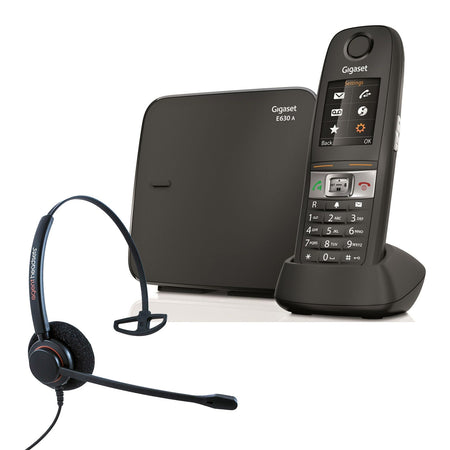 Siemens Gigaset E630A Robust DECT Cordless Phone with Corded Headset Landline Phones Gigaset