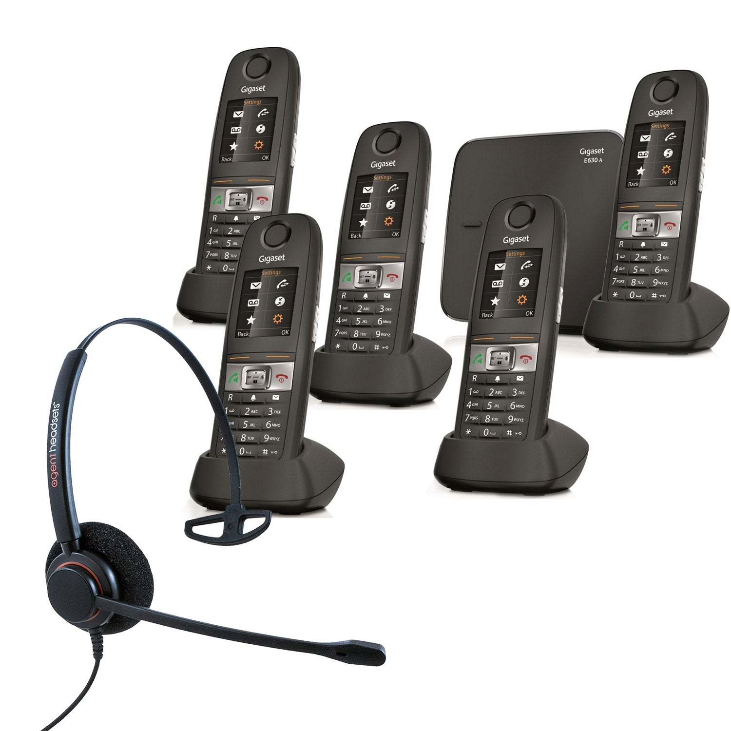 Siemens Gigaset E630A Quint Cordless Phones with Corded Headset Landline Phones Gigaset