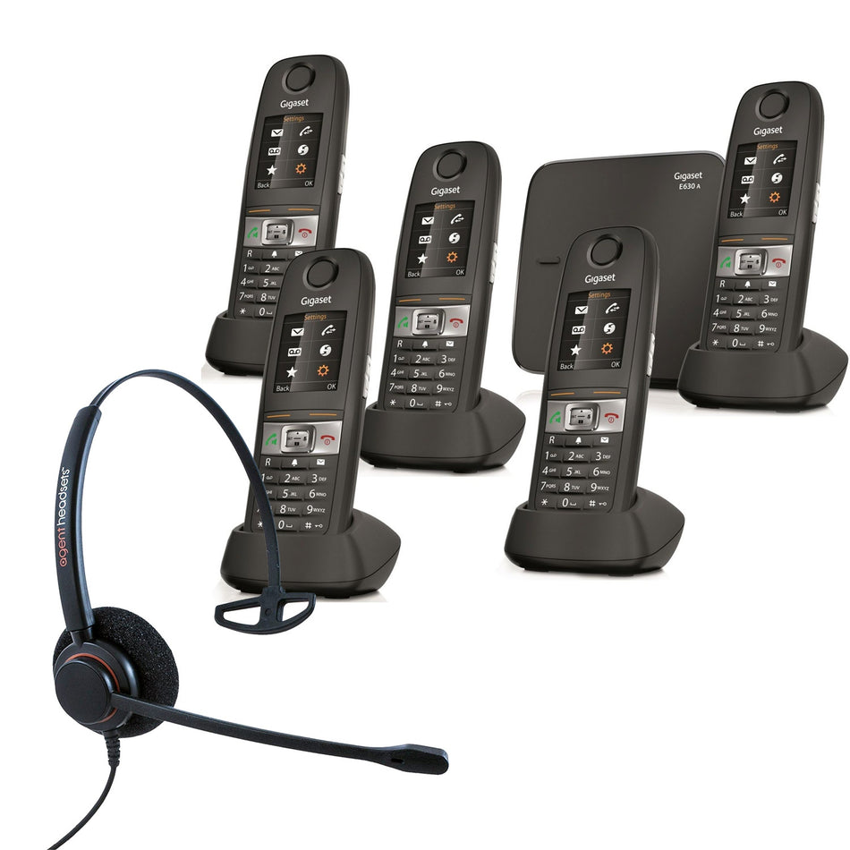 Siemens Gigaset E630A Quint Cordless Phones with Corded Headset