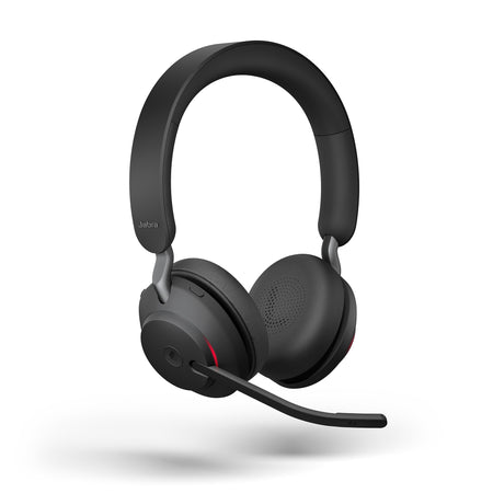 Jabra Evolve2 65 USB-A MS Stereo Wireless Headset in Black with Jabra Link380 Wireless Headsets Jabra