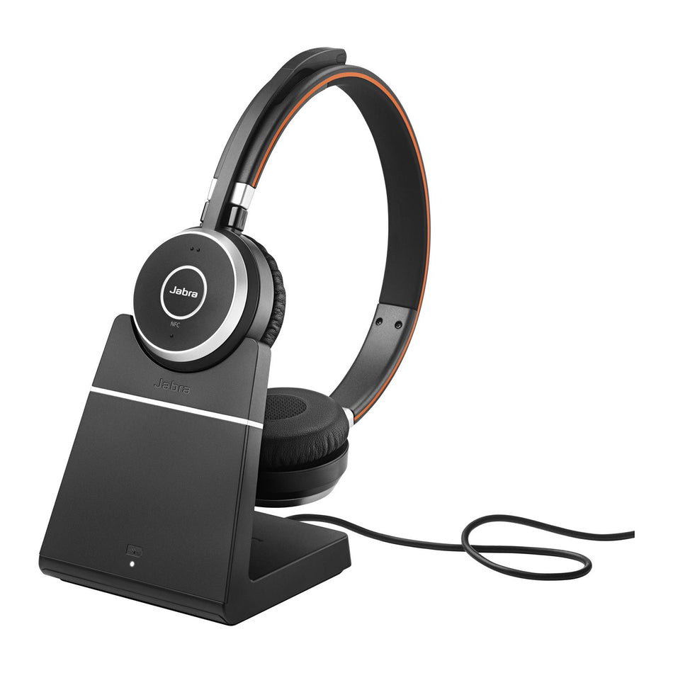 Jabra EVOLVE 65 UC Stereo Wireless Headset with Charging Stand Wireless Headsets Jabra