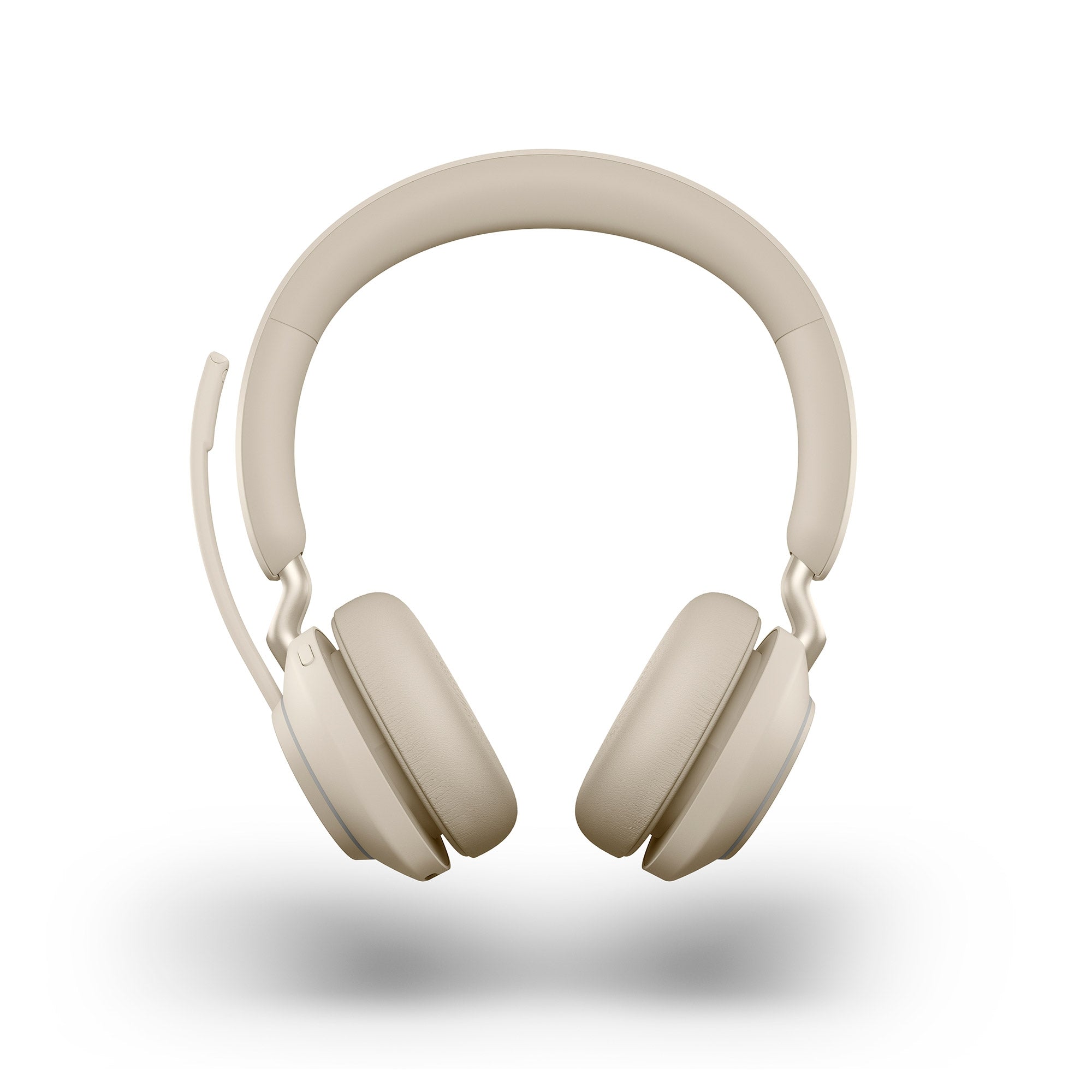 Jabra Evolve2 65 USB-C MS Stereo Wireless Headset in Beige with Jabra Link380 Wireless Headsets Jabra