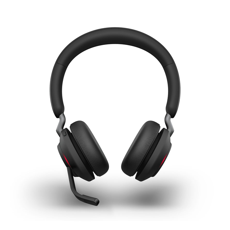 Jabra Evolve2 65 USB-A UC Stereo Wireless Headset in Black with Jabra Link380 Wireless Headsets Jabra