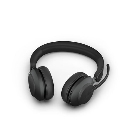 Jabra Evolve2 65 USB-C UC Stereo Wireless Headset in Black with Jabra Link380 Wireless Headsets Jabra