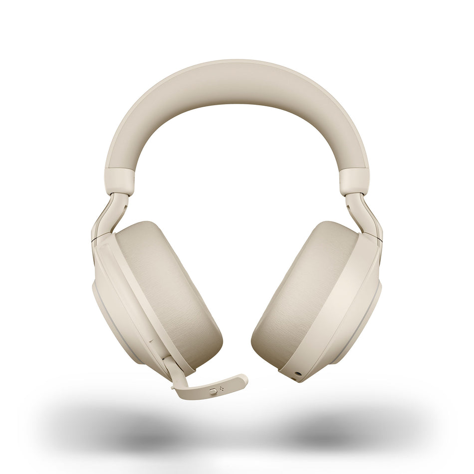 Jabra Evolve2 85 USB-A MS Stereo Wireless Headset in Beige with Jabra Link380 Wireless Headsets Jabra