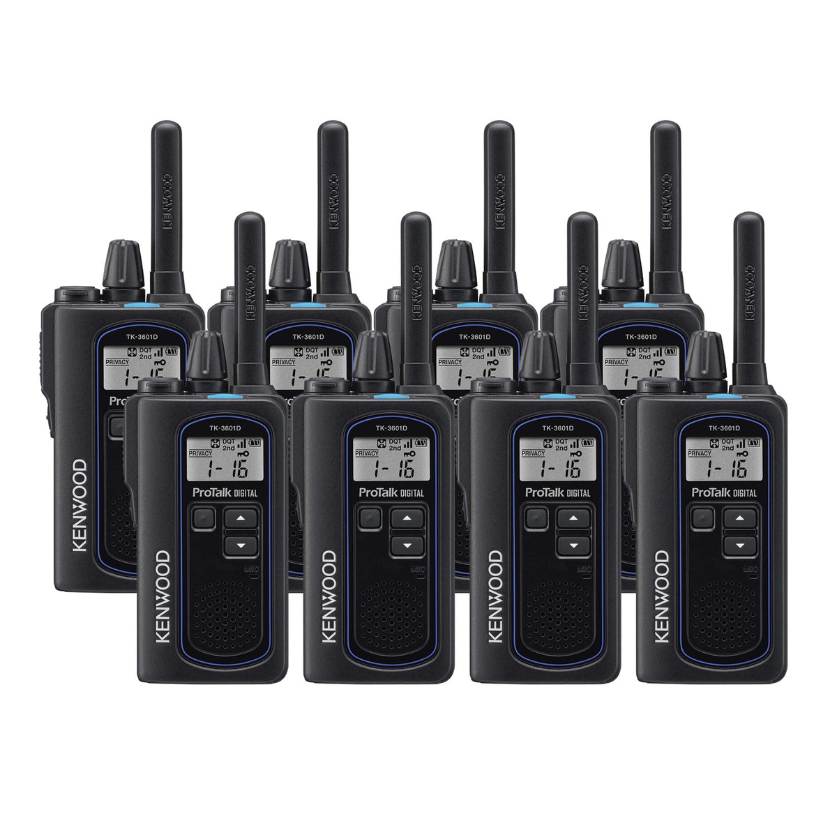 Kenwood TK-3601DE Eight Pack Digital & Analogue License-Free Two-Way Radios Two Way Radios Kenwood