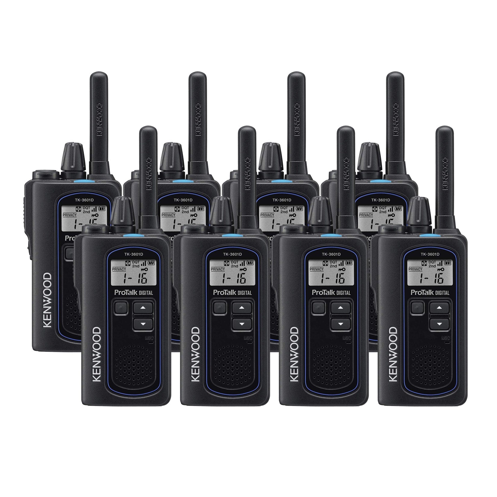 Kenwood TK-3601DE Eight Pack Digital & Analogue License-Free Two-Way Radios Two Way Radios Kenwood
