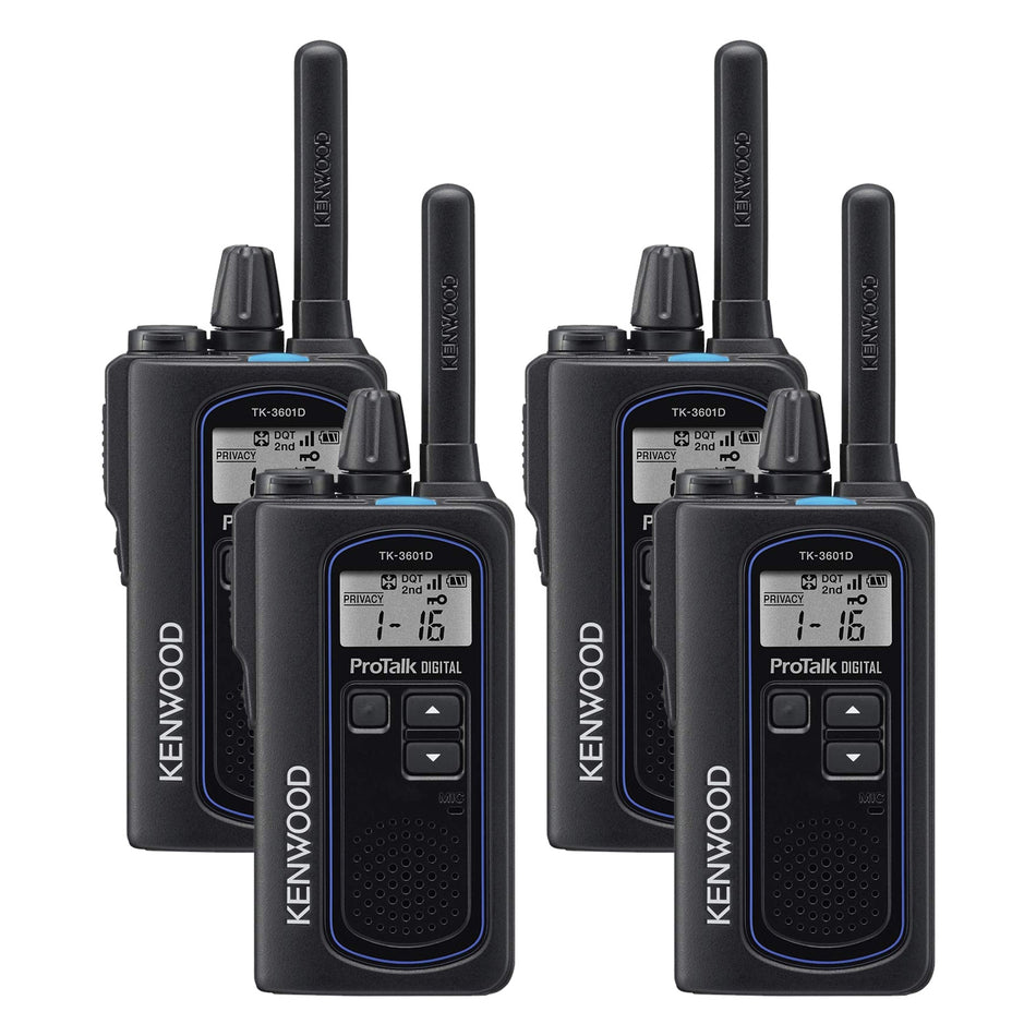 Kenwood TK-3601DE Quad Pack Digital & Analogue Two-Way Radio Two Way Radios Kenwood
