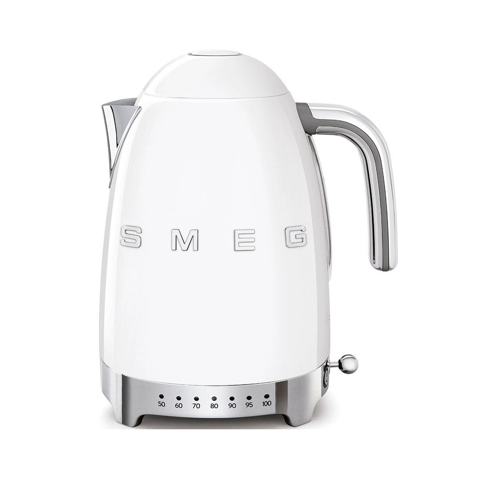 Smeg KLF04WHUK Retro Style 1.7L Jug Kettle in White Kettles Smeg