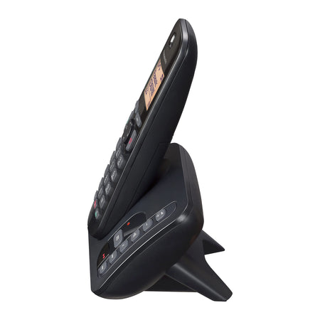Panasonic KX-TGC260EB Cordless Phone, Single Handset with Answering Machine Landline Phones Panasonic