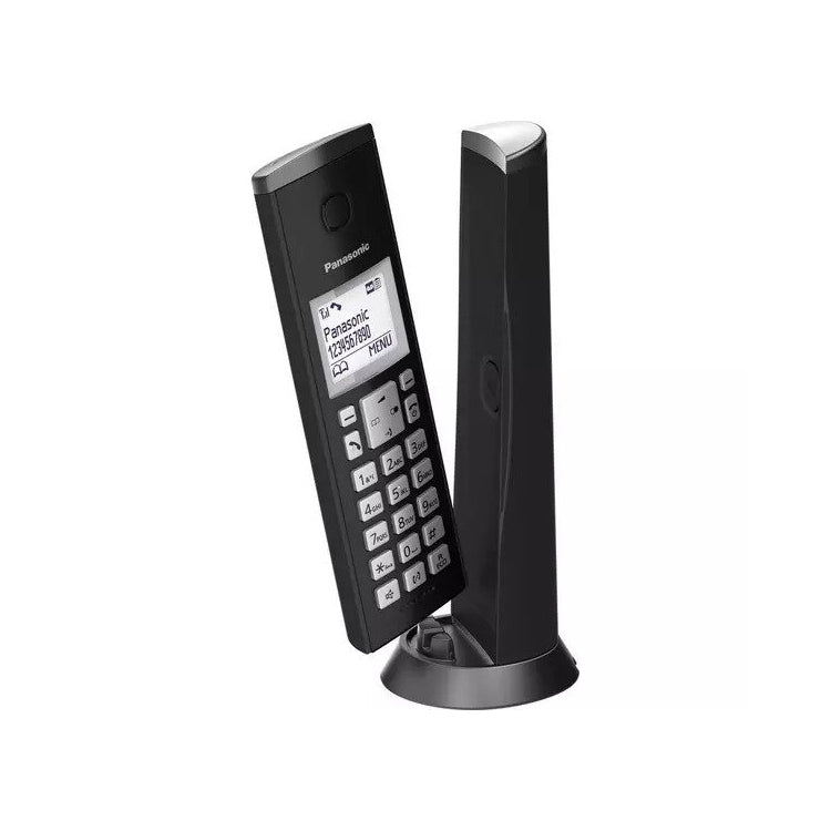 Panasonic KX-TGK220EB Designer Cordless Phone, Single Handset with Answer Machine Landline Phones Panasonic