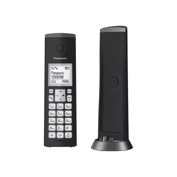 Panasonic KX-TGK220EB Designer Cordless Phone, Single Handset with Answer Machine Landline Phones Panasonic