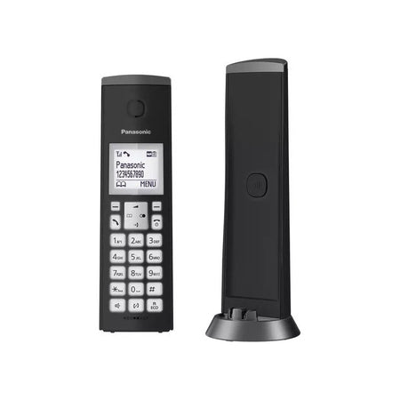 Panasonic KX-TGK220EB Designer Cordless Phone, Single Handset with Answer Machine Landline Phones Panasonic