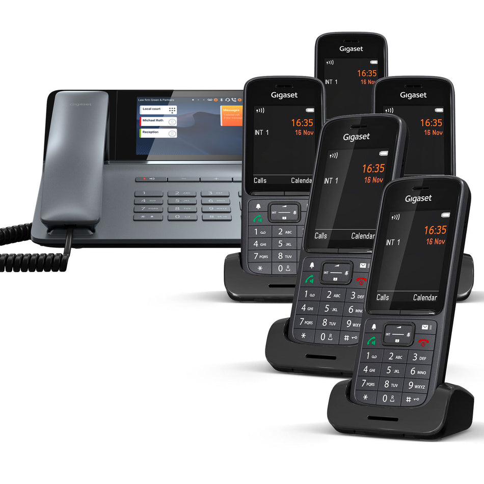 Gigaset Fusion FX800W Pro Bundle, Five Handsets VoiP Phones Gigaset