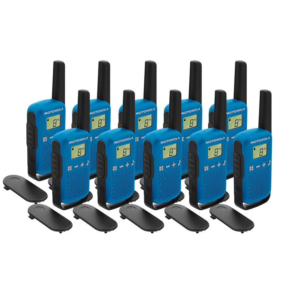 Motorola TALKABOUT T42 Ten Pack Two-Way Radios in Blue Two Way Radios Motorola
