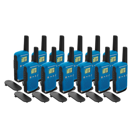 Motorola TALKABOUT T42 Twelve Pack Two-Way Radios in Blue Two Way Radios Motorola