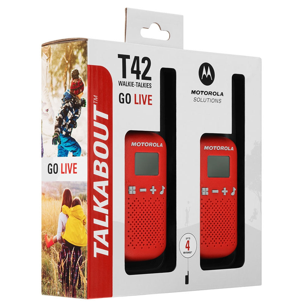 Motorola TALKABOUT T42 Ten Pack Two-Way Radios in Red Two Way Radios Motorola