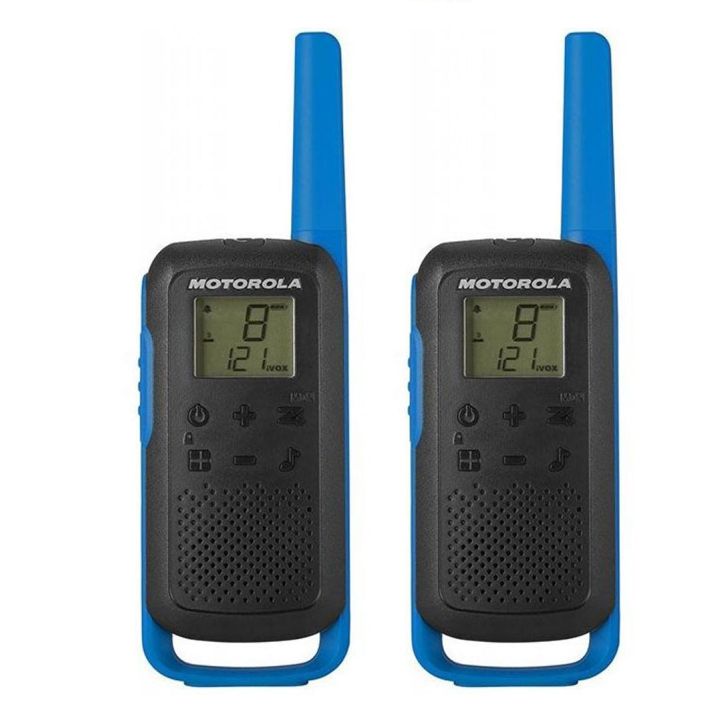 Motorola TALKABOUT T62 Twin Pack Walkie Talkies in Blue Two Way Radios Motorola