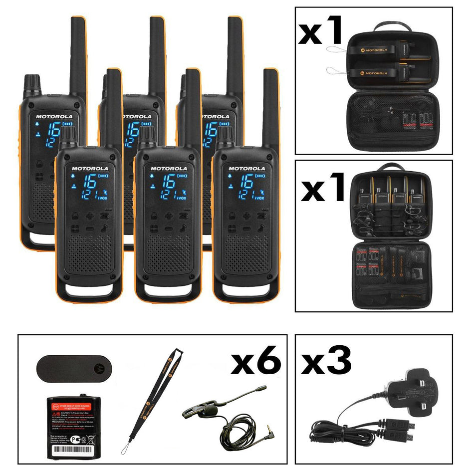 Motorola TALKABOUT T82 Extreme Six Pack Two-Way Radios
