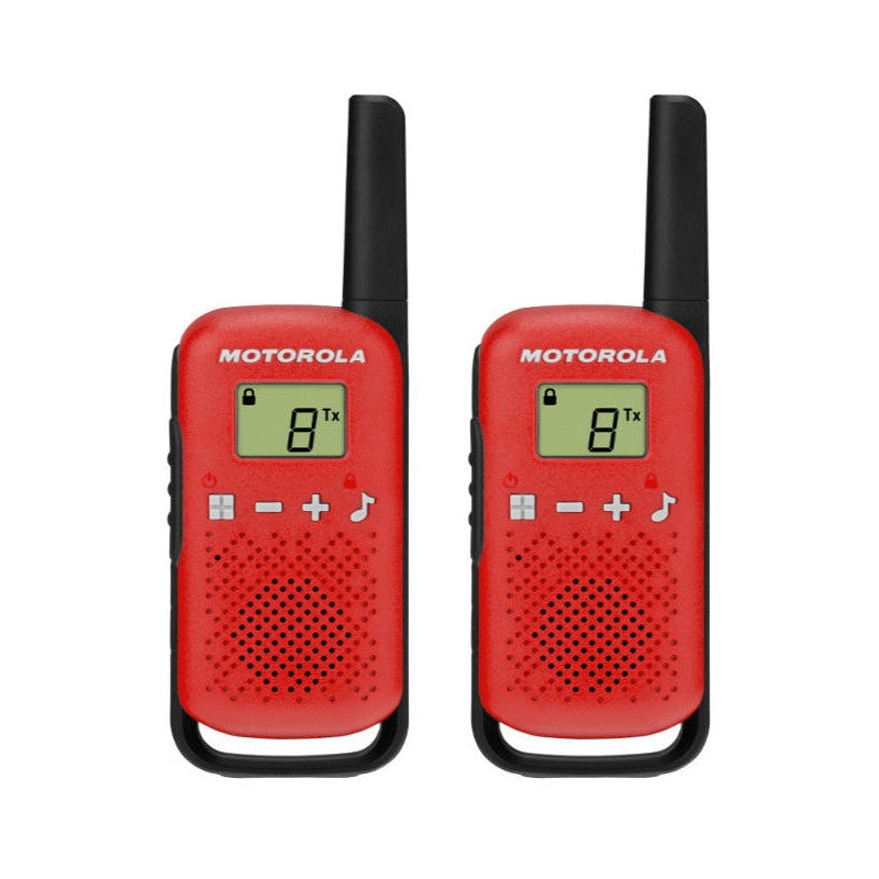 Motorola TALKABOUT T42 Twin Pack Two-Way Radios in Red