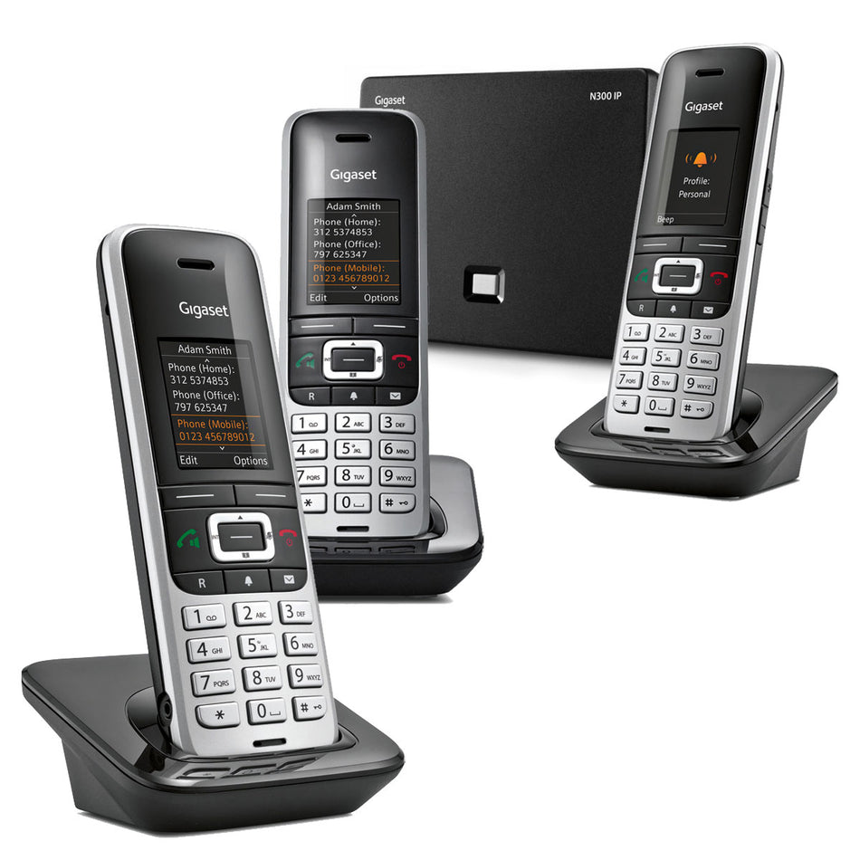 Gigaset Premium 100A VoIP Cordless Phone, Trio Handset Landline Phones Gigaset