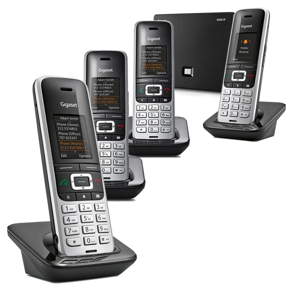 Gigaset Premium 100A VoIP Cordless Phone, Quad Handset Landline Phones Gigaset