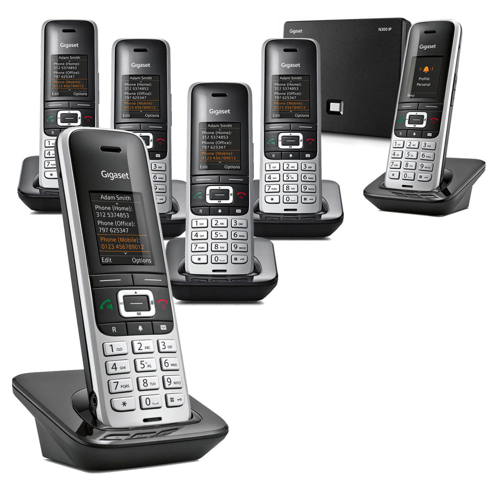 Gigaset Premium 100A VoIP Cordless Phone, Six Handset