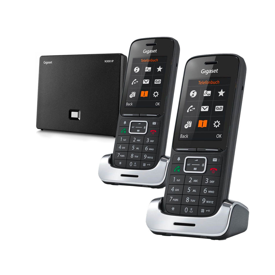 Gigaset Premium 300A VoIP Cordless Phone, Twin Handset Landline Phones Gigaset