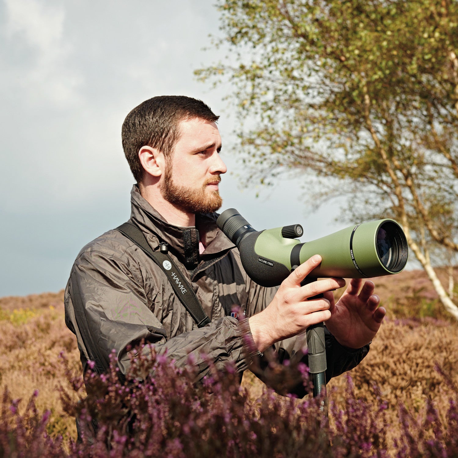 Hawke Nature-Trek 16-48x65 Angled Spotting Scope Binoculars Hawke