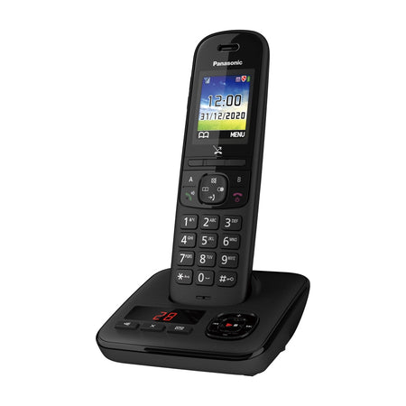 Panasonic KX-TGH720EB Digital Cordless Telephone with Automated Call Block and Answering Machine Landline Phones Panasonic