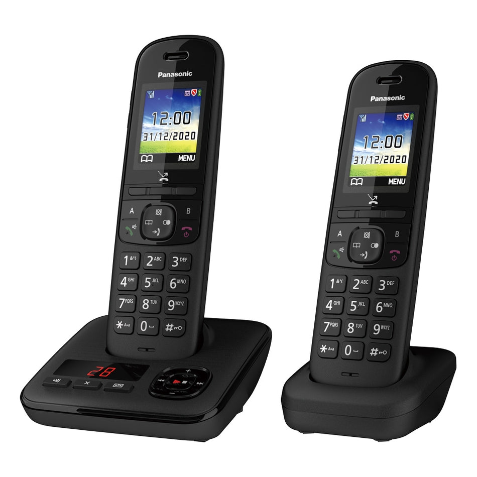 Panasonic KX-TGH722EB Digital Cordless Telephone with Automated Call Block and Answering Machine