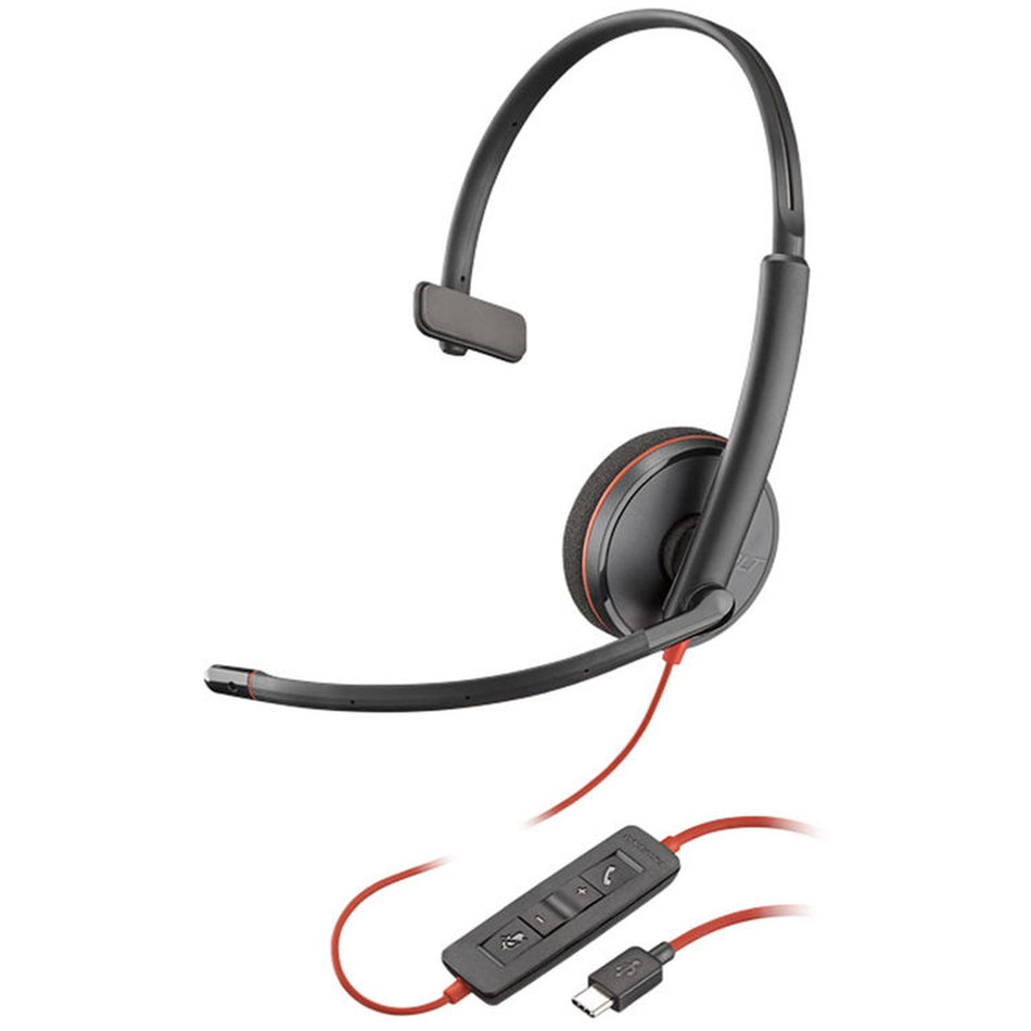 Plantronics Blackwire 3210 USB-C Mono UC Corded Headset