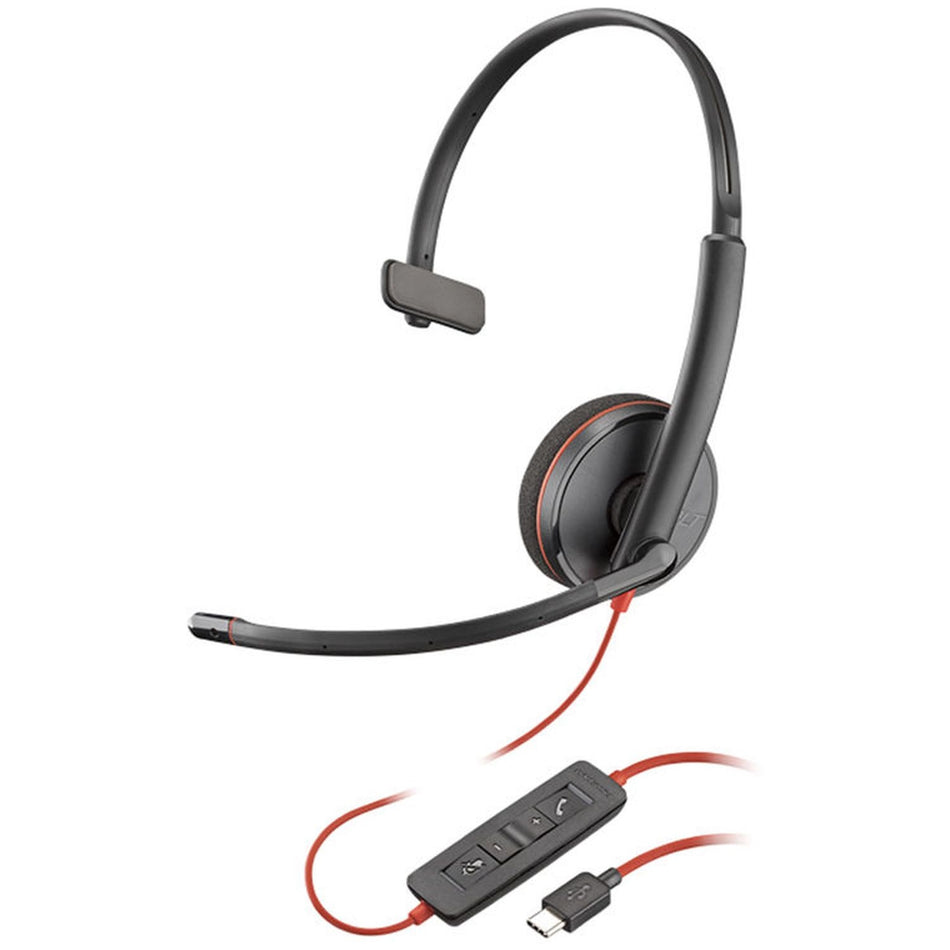Plantronics Blackwire 3210 USB-C Mono UC Corded Headset Corded Headsets Plantronics