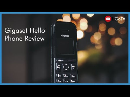 Gigaset Hello Phone Designer Cordless Phone - Black, Single Handset with Answer Machine Landline Phones Gigaset