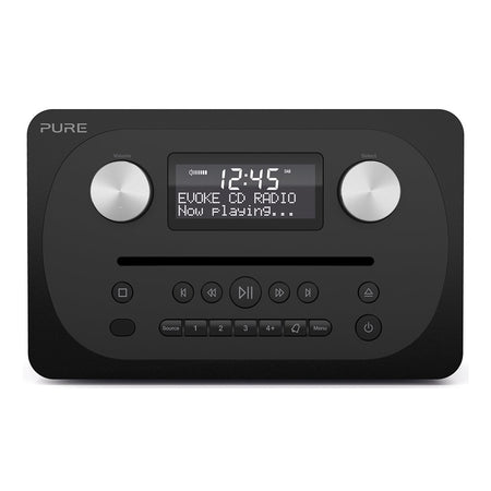 Pure Evoke C-D4 Bluetooth DAB Radio & CD Player in Black Digital Radios Pure