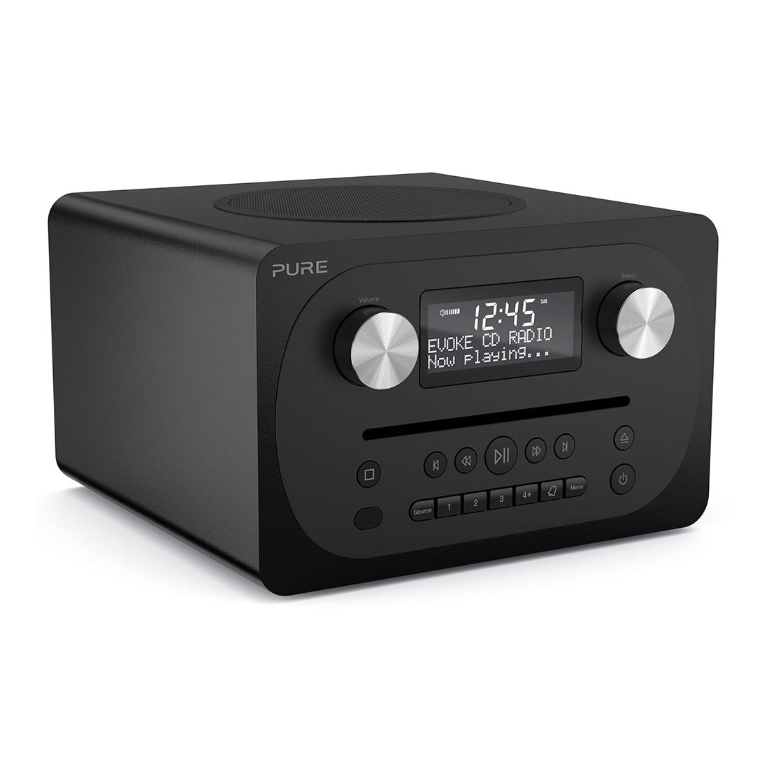 Pure Evoke C-D4 Bluetooth DAB Radio & CD Player in Black Digital Radios Pure