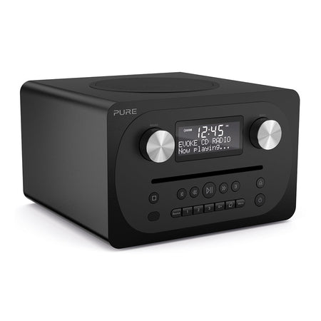 Pure Evoke C-D4 Bluetooth DAB Radio & CD Player in Black Digital Radios Pure