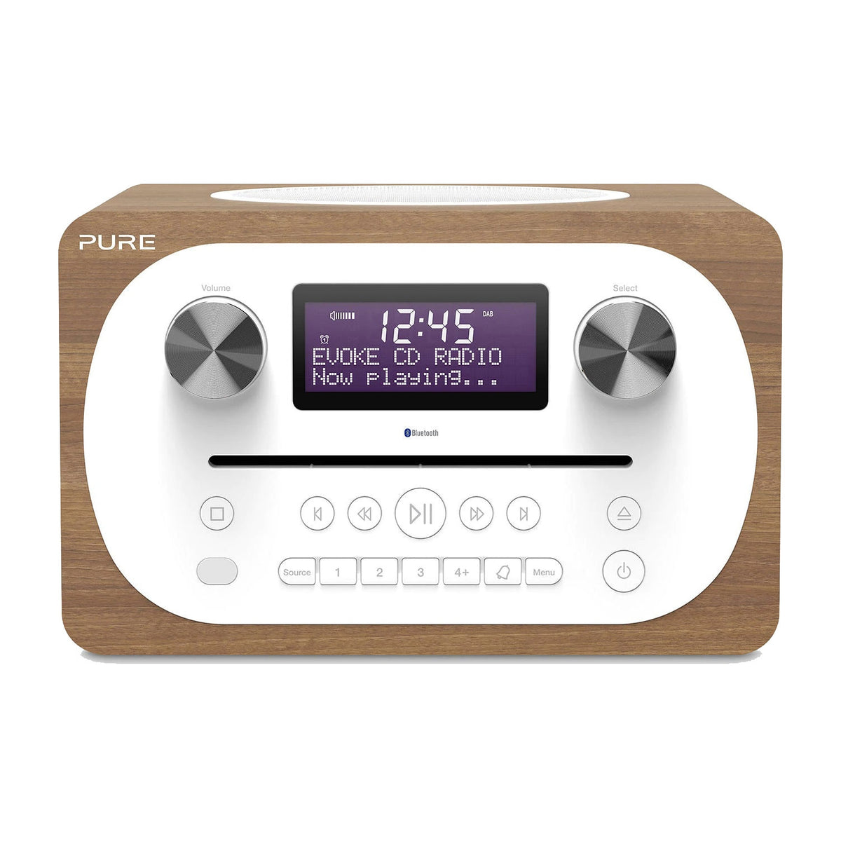 Pure Evoke C-D4 Bluetooth DAB Radio & CD Player in Walnut Digital Radios Pure